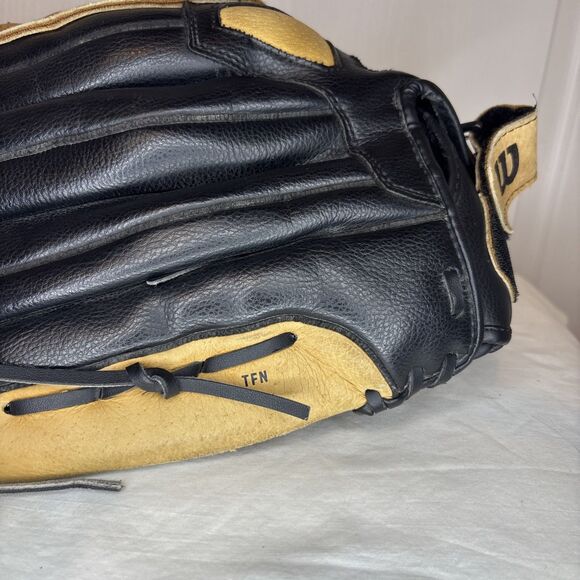 WILSON A360 Softball Glove Large RHT 14"  AGenuine Leather Split Hinge - Picture 3 of 9